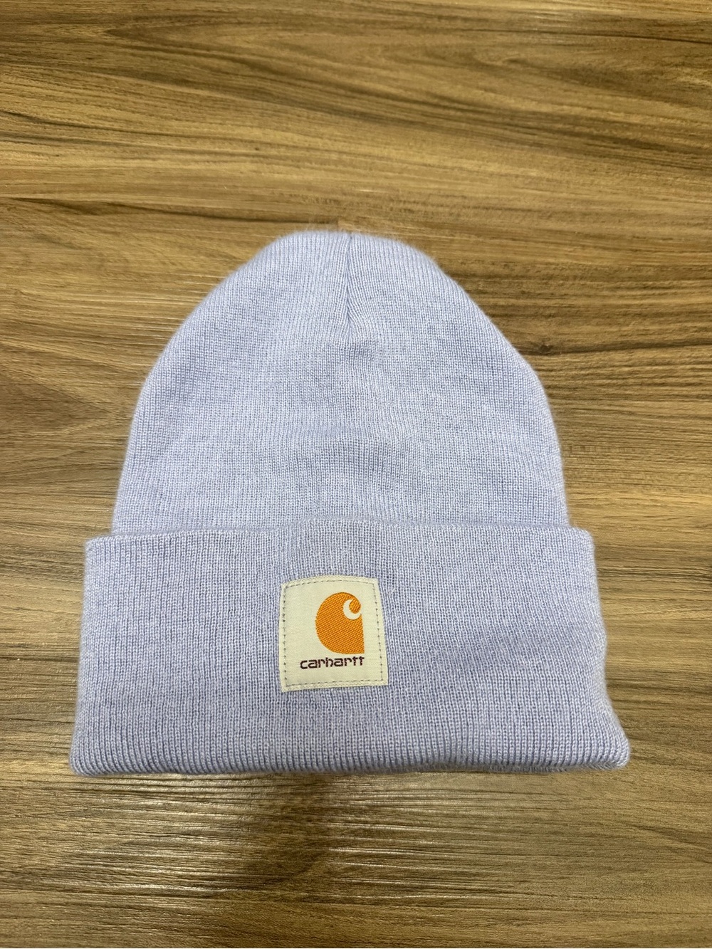 Carhartt Lavender Knit Beanie with Gold Patch
